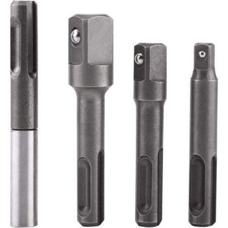 Jeu de porte embouts SDS (1/4", 3/8", 1/2"), rallonge magnétique pour tournevis SDS Plus (1/4)