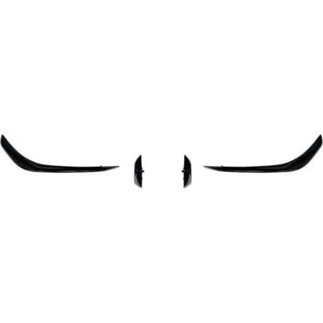 Spoiler paraurti anteriore compatibile con Mercedes CLA45 C118 2020 2021 Nero lucido Fari fendinebbia decorativi -Crezuo