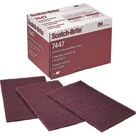 3M 7447 écouvillons MANUEL Scotch Brite RED 158 mm x 224 mm 20 PIECES