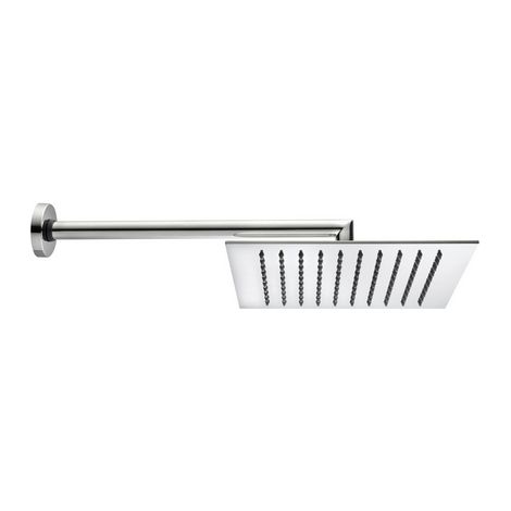 BRACCIO DOCCIA TETIS CON SOFFIONE QUADRO Misura: Cromo - cm 25x25 (1/2)