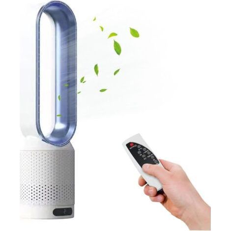 Standventilator mit 90°-Oszillation – 40 W Leistung – 8 Geschwindigkeitsstufen – Abmessungen 50,8 x 14 cm – 120-Minuten-Timer – Rotorblattloses Design (1/5)