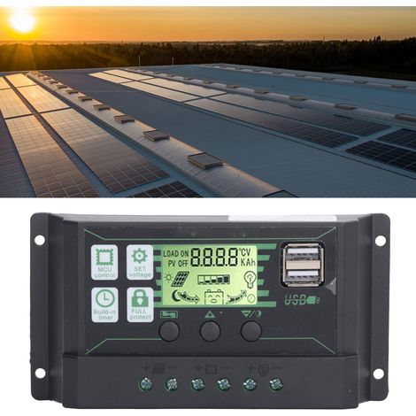 12V/24V 100A PWM-Solarladeregler mit zwei USB-Anschlüssen (1/5)