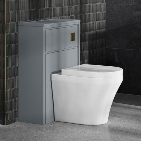 Hudson Reed Lille Back to Wall WC Unit 550mm Wide - Coastal Grey