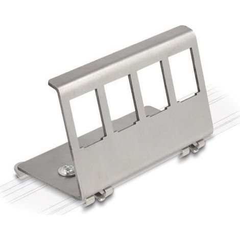 Delock 88140 Supporto metallico in acciaio inox per guida DIN
