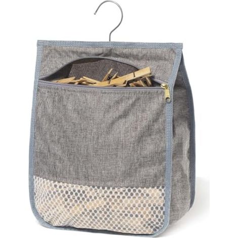 Sac de rangement extérieur pour pinces à linge, gris (1/5)
