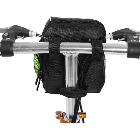 Schwarze, multifunktionale Fahrradlenkertasche für vorne mit Schnellverschluss (1/5)