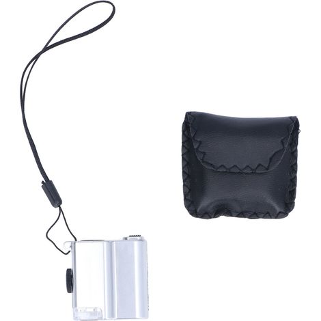Loupe de poche 55X antidérapante avec lumière LED pour inspection de bijoux et entretien de montres, portable et compacte. (1/5)