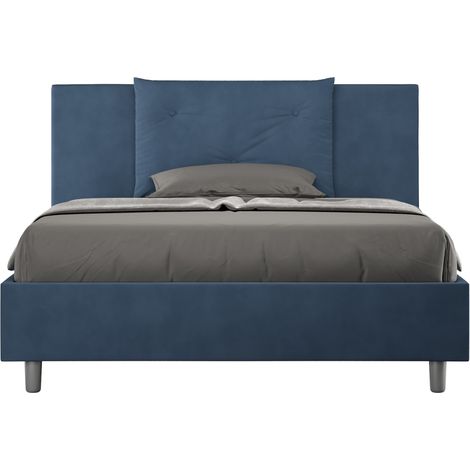 Letto Matrimoniale Francese 140x190 cm Senza Rete Appia Blu (1/5)