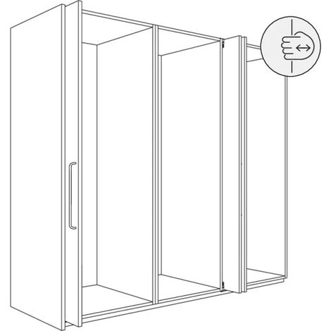 Hawa Concepta III - 1 vantail - Hawa Concepta III Pull - Porte de 6 à 25 kg - Droite - 1200 à 2200 mm