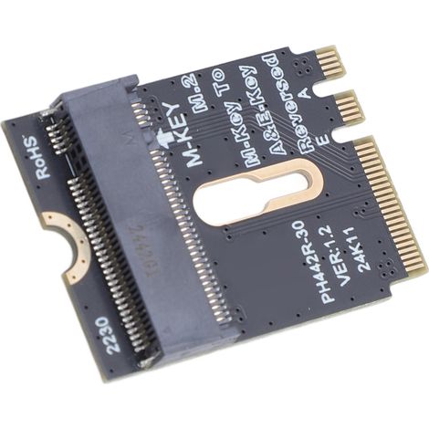 Adaptateur convertisseur SSD M.2 NVMe M.2 A et E avec port WiFi PCIe 4.0 clé M pour SSD NVMe (1/5)
