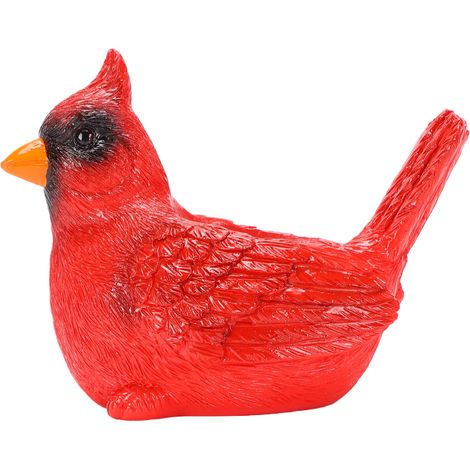 Pot de fleurs décoratif en résine en forme d'oiseau cardinal pour succulente, idéal pour l'intérieur et l'extérieur, à poser sur une table ou dans un jardin (rouge). (1/5)