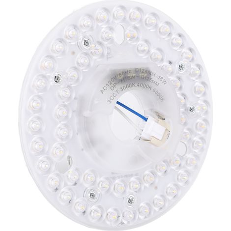 Kit de conversion pour éclairage LED de ventilateur de plafond de 12,5 cm (4,92 pouces), 18 W, 3 CCT, 3000 K, 4000 K, 6000 K, variateur, carte de circuit imprimé de remplacement, 230 V (1/5)