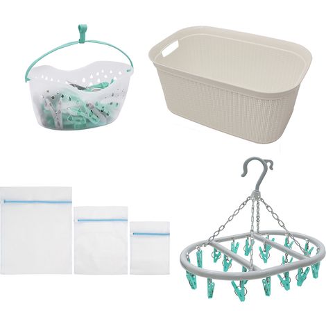 JVL Loop Laundry and Peg Bundle - White