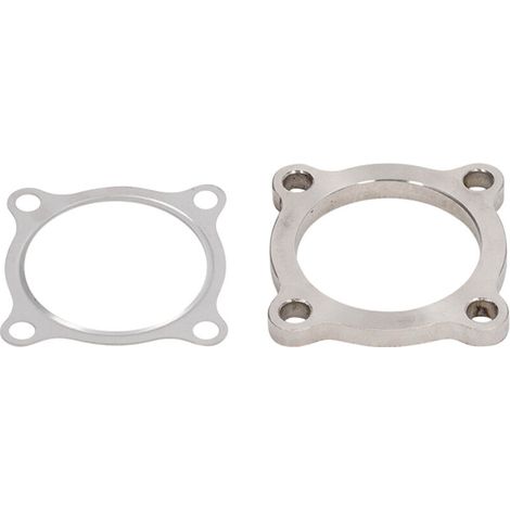 Flangia di scarico turbo con diametro interno di 2,5 pollici, 4 bulloni e guarnizione in acciaio inox 304, adatta per le serie Turbo-Crezuo T3 50AR T3 T4 GT35.-Crezuo