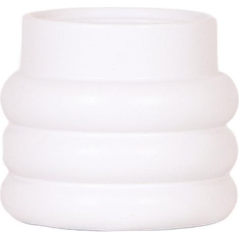 Cache-pot Décoratif Bubble en Céramique Blanche Ø 9 cm - Pot de Fleurs Design Moderne Texturé - PANGIVO (1/5)