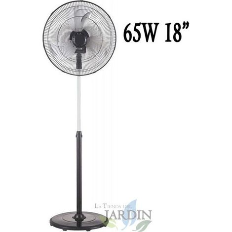 Standventilator 18'' 65W 3 Geschwindigkeiten und höhenverstellbar