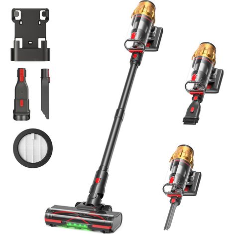 Aspirateur Balai sans Fil 50 000 Pa, Moteur sans balais 550W, écran LED Intelligent, Brosse Anti-emmêlement, pour Poils d’Animaux, Tapis, sols durs & Voiture (1/5)