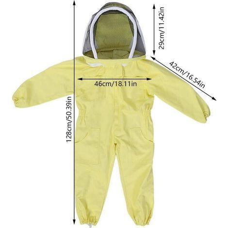 Combinaison Abeille Enfant -Vetement Apiculteur Enfant Combinaison de Protection Professionnelle pour l'apiculture (L) (1/5)