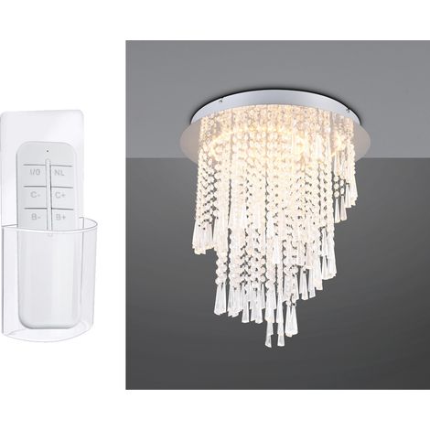 LED Deckenleuchte mit Acryl Kristallbehang und Fernbedienung, Ø 45cm (1/5)