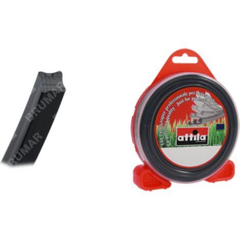 Filo per decespugliatore quadro ATTILA diametro 2,4 mm lunghezza 15 metri
