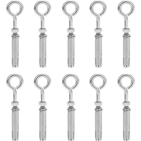 Lot de 10 boulons d'expansion M6x40mm en acier inoxydable 304 (1/4)