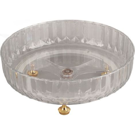 Plateau de rangement rotatif 360° – Qualité alimentaire – Diamètre 28 cm – Transparent haute clarté (1/5)