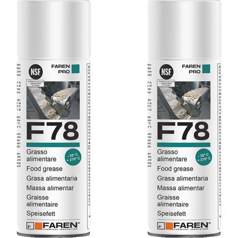 Faren f78 grasso spray alimentare fda atossico antiossidante 400 ml 2 pezzi (1/5)