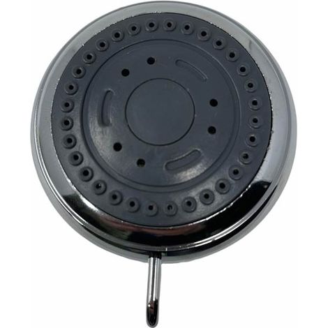 Soffione per doccia tondo cromato lucido doccetta multiggetto con manopola diametro 7cm (1/4)