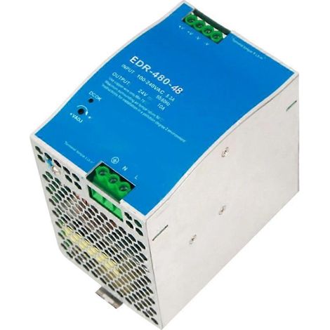 EDR-480W-48V DIN-Schienen-Schaltnetzteil mit Reinkupfertransformator / Stabile Ausgangsleistung / Hohe Störfestigkeit (1/5)