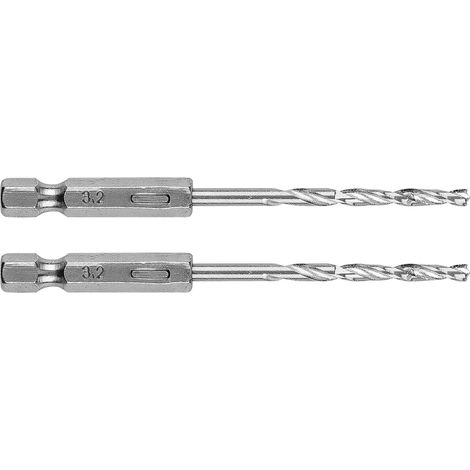 Punta da trapano esagonale per metallo da 3,2 mm, 2 pezzi. (1/5)