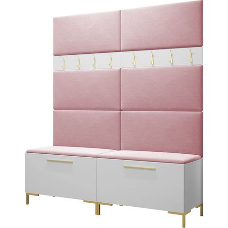 Conjunto para recibidor Nomal II, Manila 09, 196x168x46cm, Aglomerado laminado, Tapiz, Montada en la pared, Colocada (1/5)
