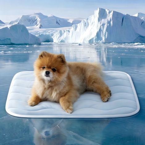 Alfombrilla refrescante para perros y gatos, 10471cm, transpirable, de seda helada, lavable, duradera, ideal (1/5)