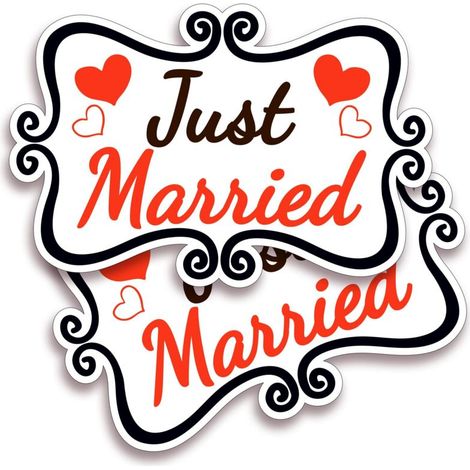 Magneti per auto da matrimonio - Decorazioni per matrimonio 30 x 20 cm, set da 2 (1/4)