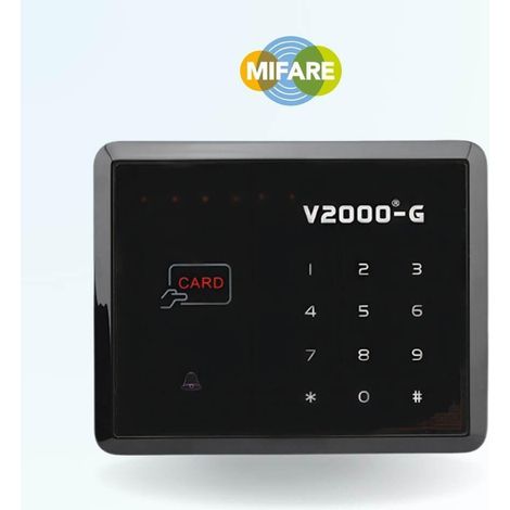 Clavier tactile  BT2000 à codes et badges RFID MIFARE pour gâche électrique