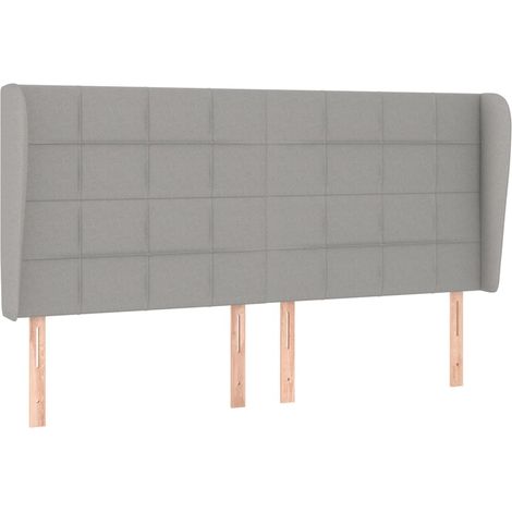 Maison Exclusive - Testiera ad Orecchio Grigio Chiaro 163x23x118/128 cm in Tessuto