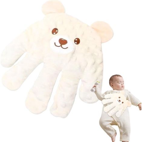Nounours interactif – Blanc – Applaudissements automatiques – Aide au sommeil – Bébé dès 0 an – Berceau et poussette (1/5)