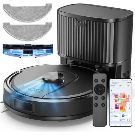 Robot Aspirateur Laveur - SUTEO - Cleanova W11 - 5000Pa - Vidange Automatique - Navi ion Lidar (1/5)