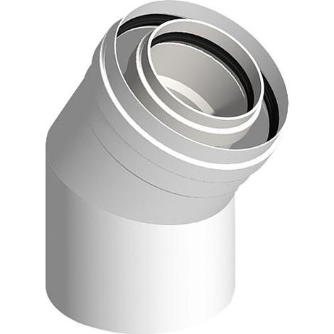 Systeme gaz echappement plastique Coude 30° - DN 80/125