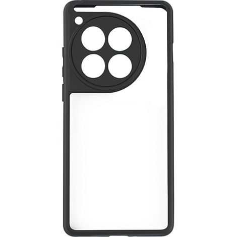 Funda híbrida Fusion para OnePlus 12 5G con protección para la cámara, transparente/negra. (1/5)