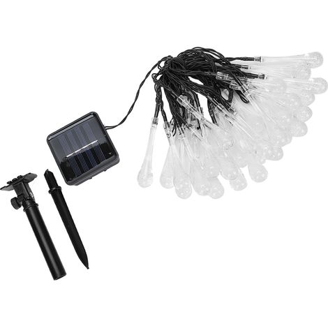 Tropfenförmige 30-LED-Solar-Lichterkette, wasserdicht, für die Gartendekoration (Farbe) (1/5)