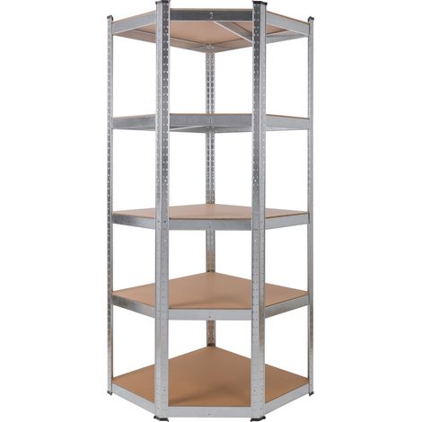 AREBOS Scaffale Per Carichi Pesanti Ripiano Angolare 180 x 70 x 70 cm 875 kg (1/5)