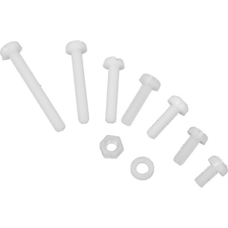 Kit de 800 vis, écrous et rondelles en nylon M3, blanc. (1/5)