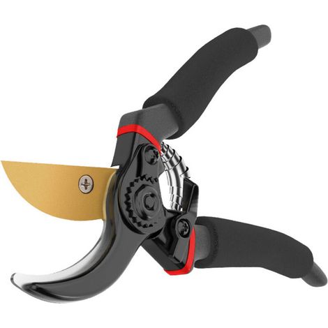 Gartenschere mit Bypass-Klinge aus SK-5-Legierungsstahl, Blumenschere für trockenes Holz, ergonomische Griffe (1/4)