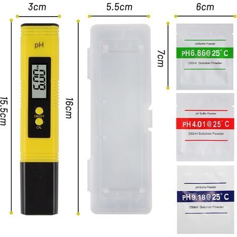 Elektronisches pH-Meter mit LCD-Anzeige, Messbereich 0,00–14,00 pH (1/4)