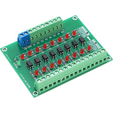 Module de carte de conversion de tension en résine à 8 canaux avec isolation photoélectrique et niveau de signal PLC (1/5)