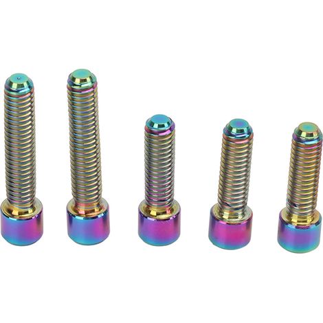 5 Vis de dérailleur M4 en alliage de titane anti-rouille, 13.5 et 20mm, pour VTT, installation facile, colorées (1/5)