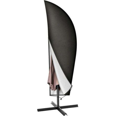 Couverture pour Parasol, 265cm Jardin Parasol Couverture/Housse de Protection pour Parasol Oxford étanche, Noir