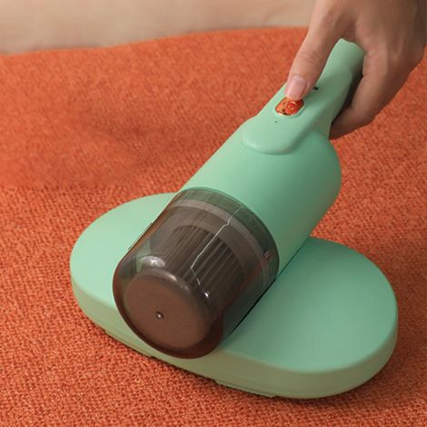 Aspirateur de matelas portable double action anti-acariens avec filtre UV pour la chambre à coucher, vert (1/5)