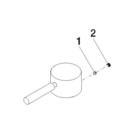 Dornbracht 90206600500-00 Poignée pour baignoire sur pied Pièce de rechange