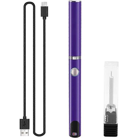Kit de mini fer à souder réglable à filetage 510, fer à souder USB avec capuchon, stylo de réparation de soudage électronique à 3 niveaux de tension D (1/5)